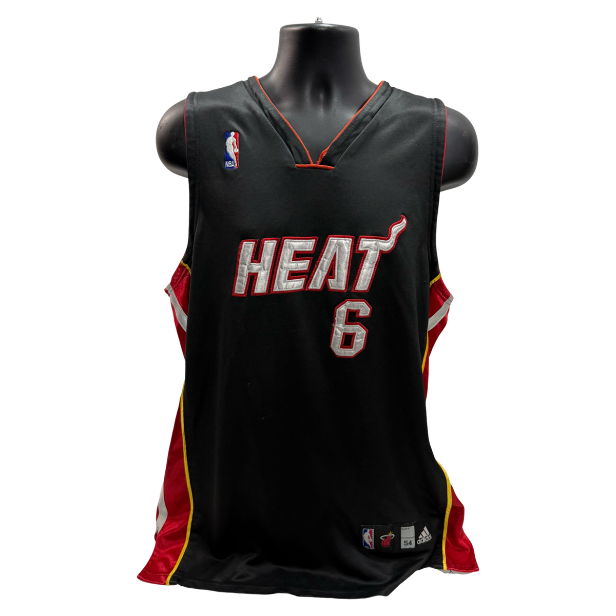 Lebron James Adidas Authentics Miami Heat Jersey Size 54 product image 1, provided for visual reference and product detail