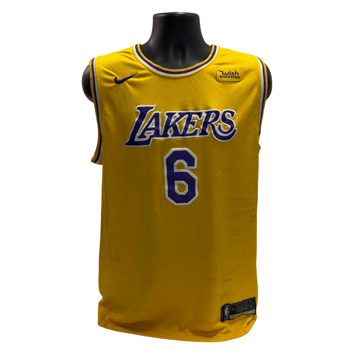 LeBron James Los Angeles Lakers Nike Men’s XXL Swingman Yellow Jersey product image 1, provided for visual reference and