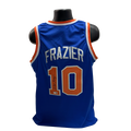 Walt Clyde Frazier Autographed New York Knicks Blue Jersey Beckett product image 1, provided for visual reference and
