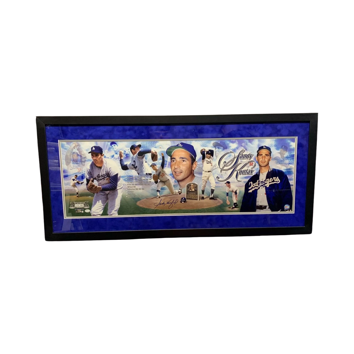 Sandy Koufax Autographed Framed 12x36 LA Dodgers MLB product image 1, provided for visual reference and product detail review