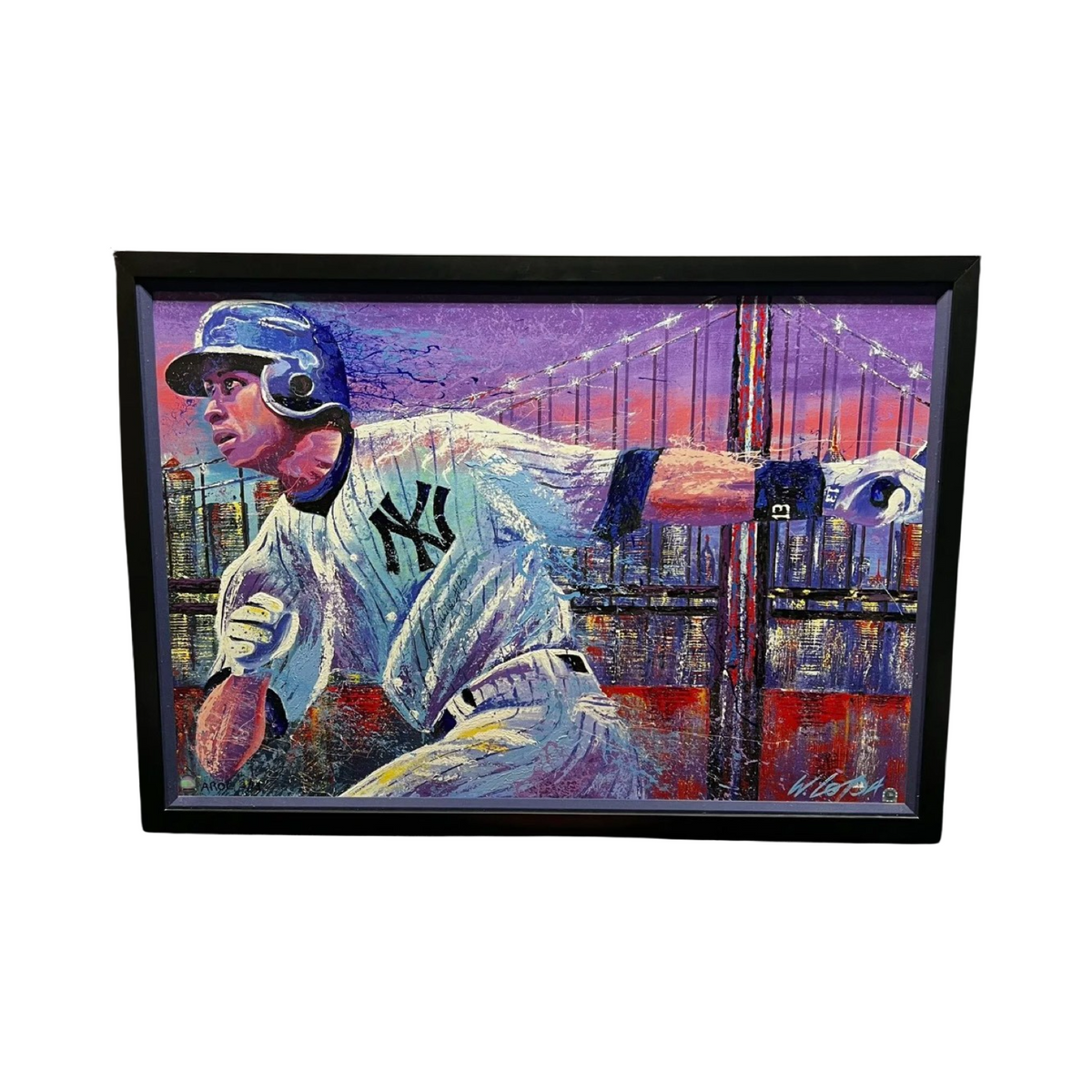 Alex Rodriguez Autographed 30x42 Canvas Lopa Art New York Yankees MLB COA product image 1, provided for visual reference and