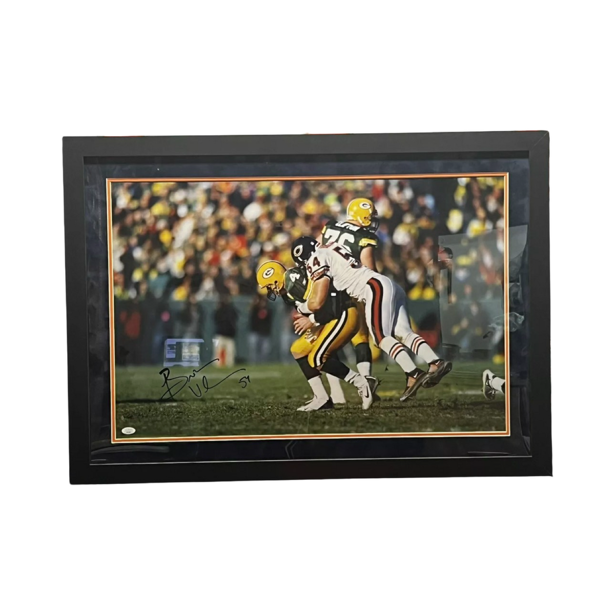 Brian Urlacher Autographed Framed 18x28 Chicago Bears JSA product image 1, provided for visual reference and product detail