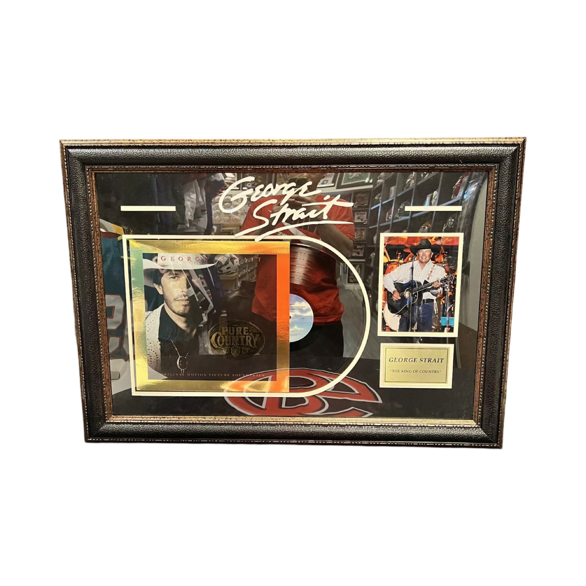 George Strait Framed "Pure Country" Album Plaque Vinyl Record HOF Legend product image 1, provided for visual reference and