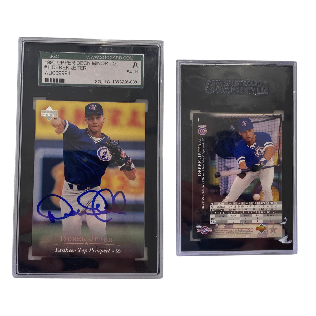 1995 Derek Jeter Upper Deck Minor League SGC Auto Authentic product image 1, provided for visual reference and product