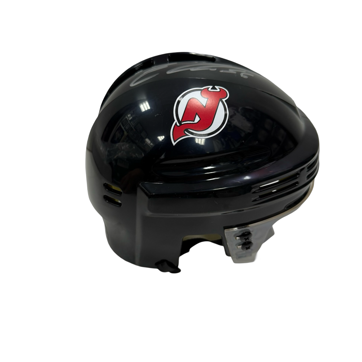 Erik Haula Autographed New Jersey Devils Black Mini Helmet w/ Logo JSA product image 1, provided for visual reference and