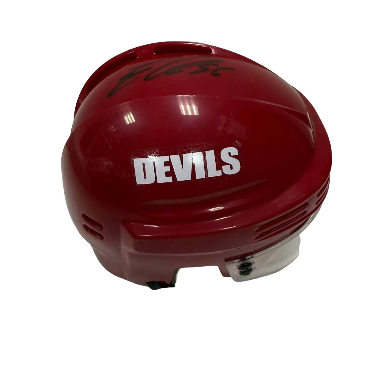 Erik Haula Autographed New Jersey Devils Red Mini Helmet w/ Devils JSA product image 1, provided for visual reference and
