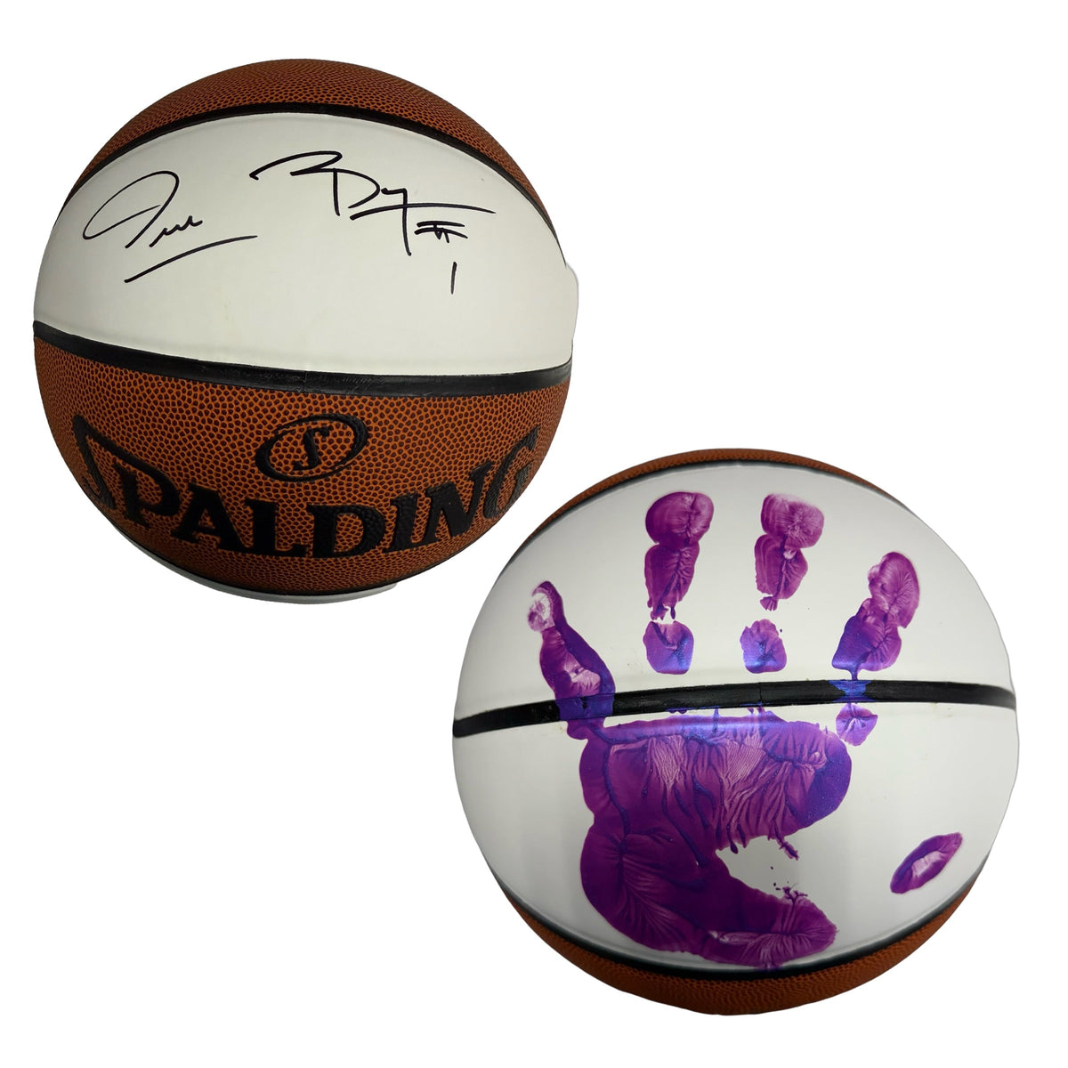 Muggsy Bogues Autographed Charlotte Hornets White Panel Hand Print Basketball Beckett product image 1, provided for visual