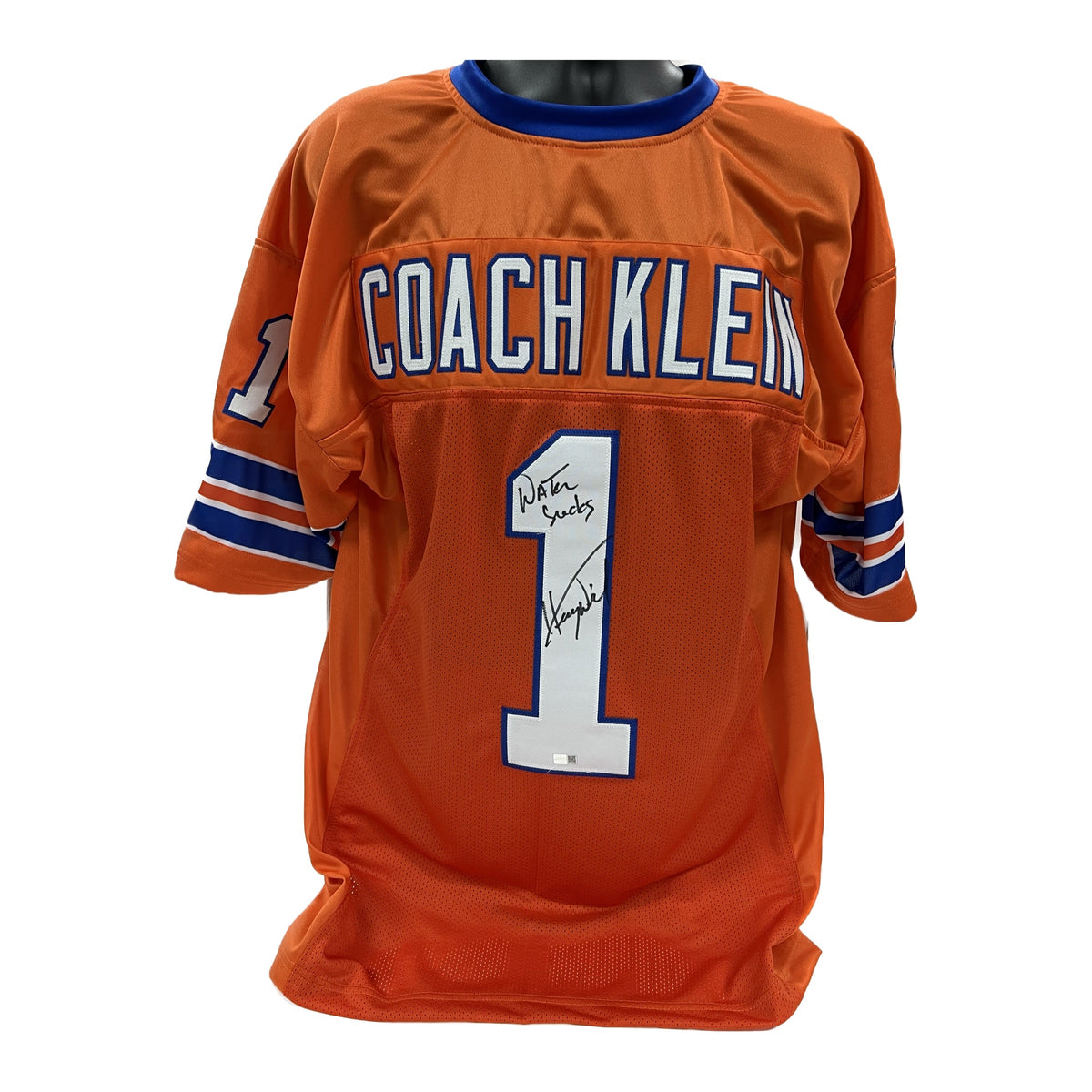 Henry Winkler Autographed Coach Klein Waterboy Mud Dogs Jersey "Water Sucks" Beckett product image 1, provided for visual