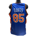 Baron Davis Autographed New York Knicks Blue Jersey Beckett BAS product image 1, provided for visual reference and product