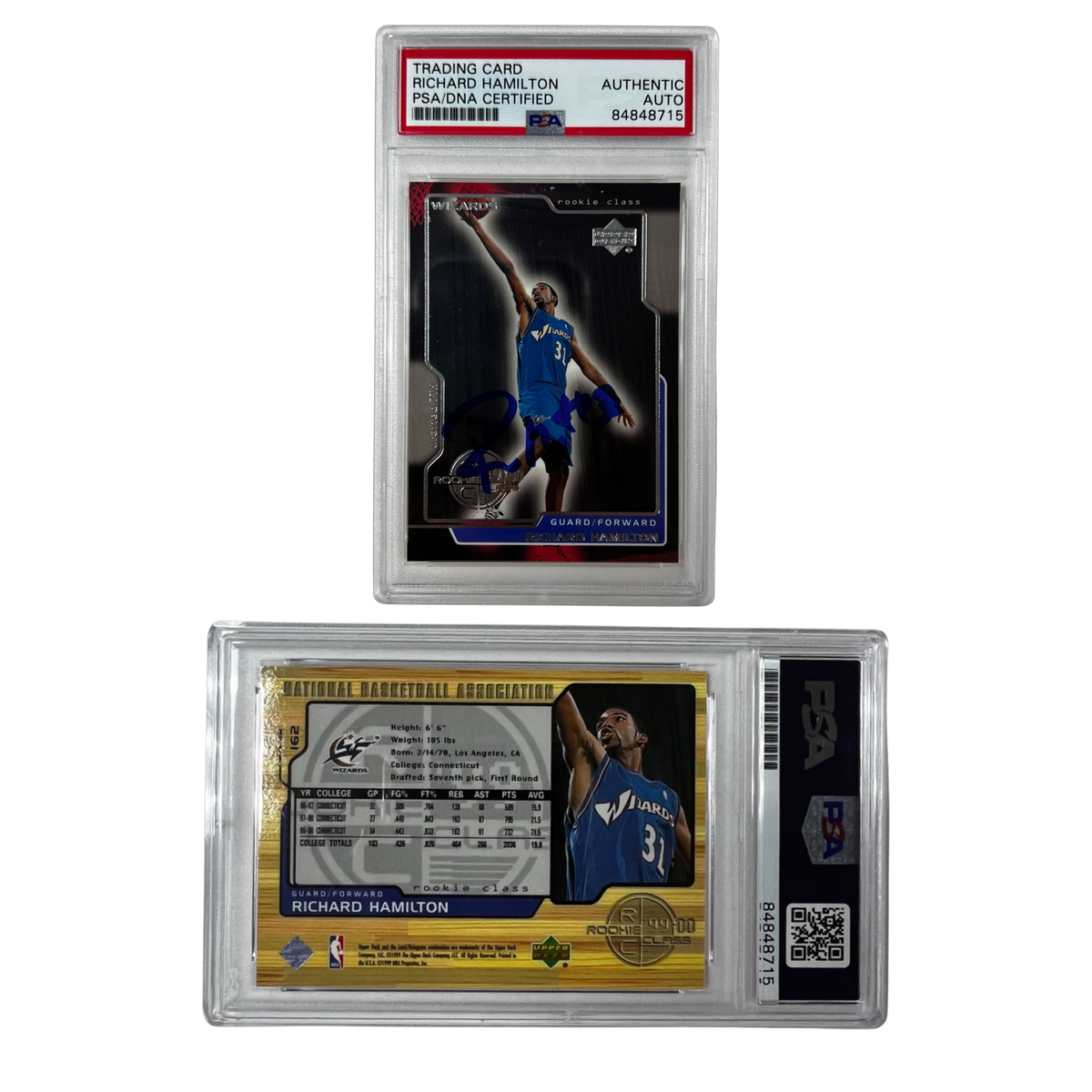 1999 Upper Deck Richard Hamilton #162 Autographed PSA Auto Authentic product image 1, provided for visual reference and
