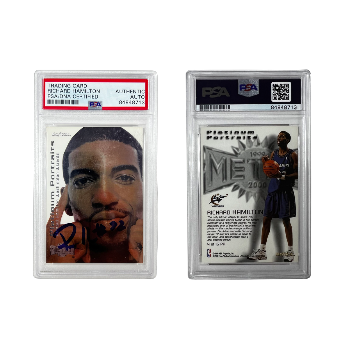 2000 Fleer Richard Hamilton Platinum Portraits #4 Autographed PSA Auto Authentic product image 1, provided for visual