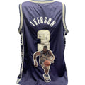Allen Iverson Autographed Georgetown Hoyas Blue Art Jersey Steiner CX product image 1, provided for visual reference and