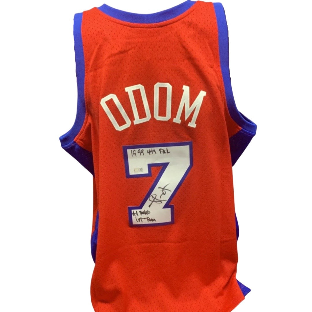Lamar Odom Autographed Los Angeles Clippers Red 2000-01 Mitchell & Ness Swingman Jersey 1999 4th Pick, All Rookie 1st Team