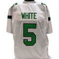 Mike White Autographed New York Jets White Jersey Steiner CX product image 1, provided for visual reference and product