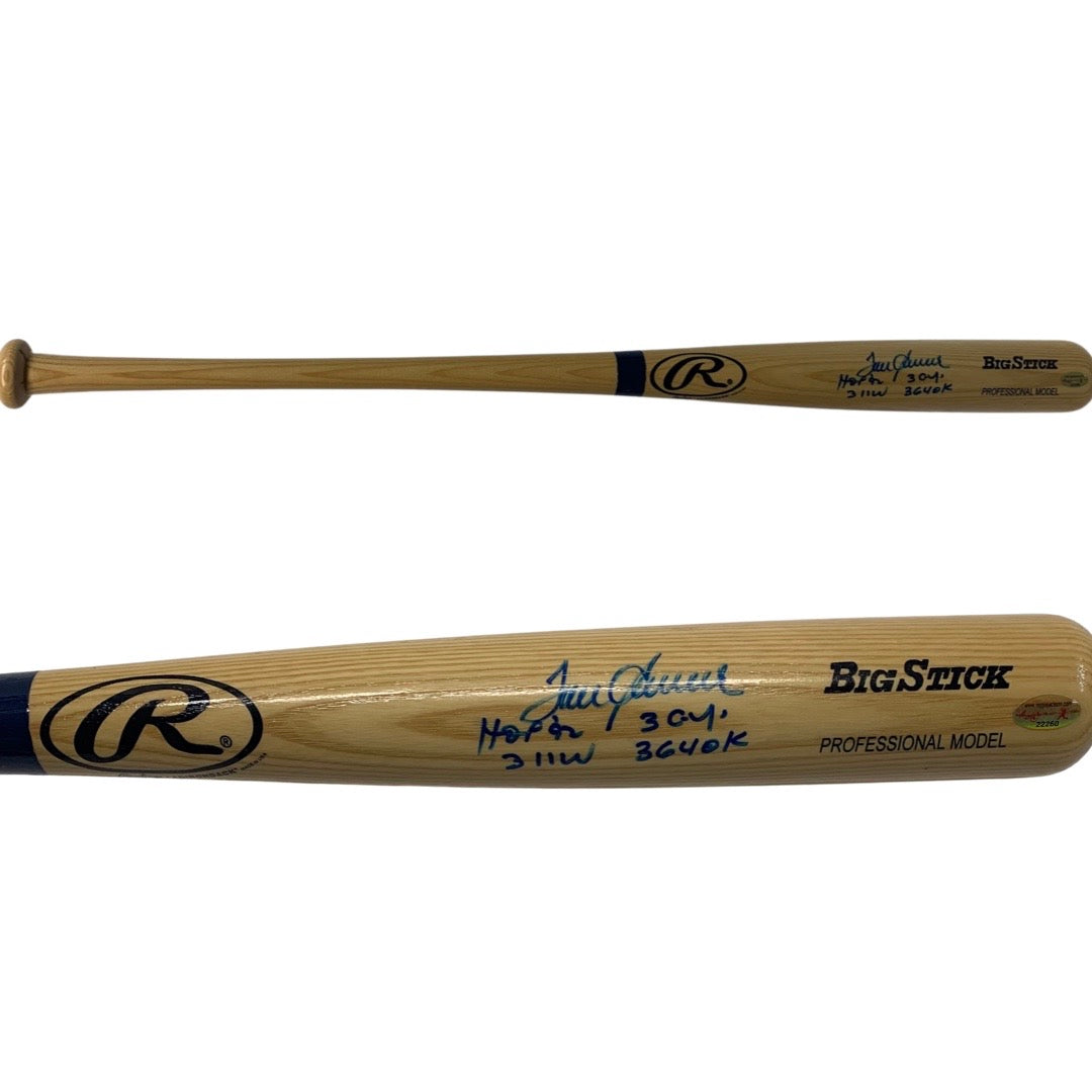 Tom Seaver Autographed Rawlings Big Stick Bat 3 Cy, 311 W, 3,640 K Inscriptions Reggie Jackson COA product image 1, provided
