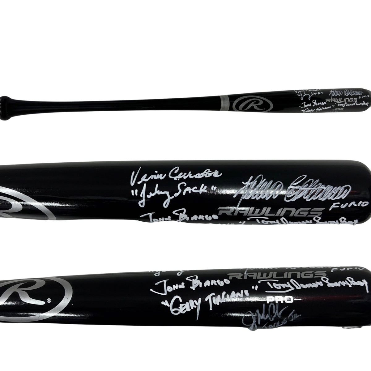 Sopranos Cast Federico Castelliccio, Vincent Curatola, Tony Darrow, Jason Cerbone & John Bianco Autographed Rawlings