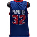 Rip Hamilton Autographed Detroit Pistons Blue Jersey Steiner CX product image 1, provided for visual reference and product