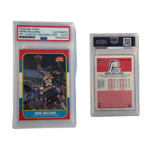 1986 Herb Williams Autographed Fleer #125 PSA Authentic Auto product image 1, provided for visual reference and product