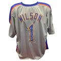 Mookie Wilson Autographed New York Mets Grey Jersey Little Roller Up Along First Inscription Steiner CX product image 1,