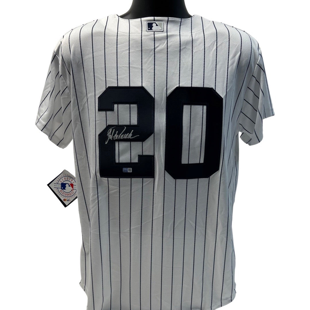 Jorge Posada Autographed New York Yankees Majestic Pinstripe Youth Jersey Steiner CX product image 1, provided for visual