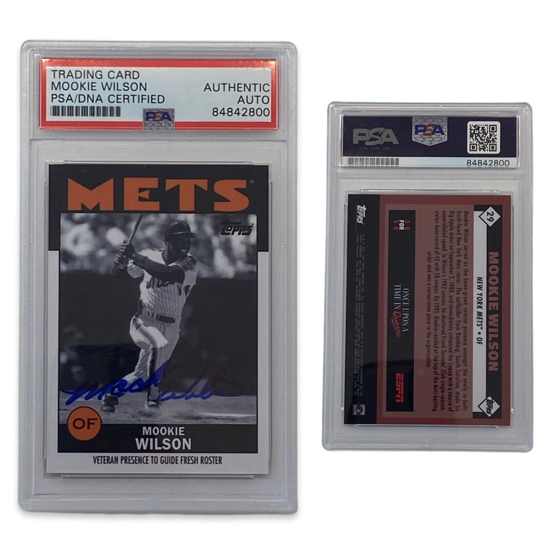 2021 Mookie Wilson Topps #29 Autographed PSA Auto Authentic NY Mets Signed COA product image 1, provided for visual