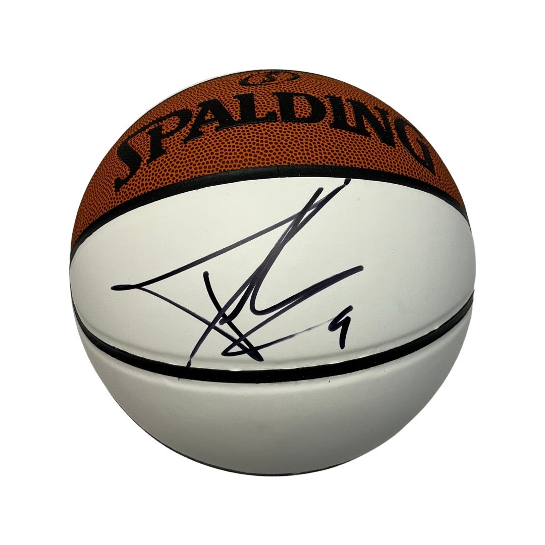 Tony Parker Autographed San Antonio Spurs Spalding White Panel Basketball Steiner CX product image 1, provided for visual