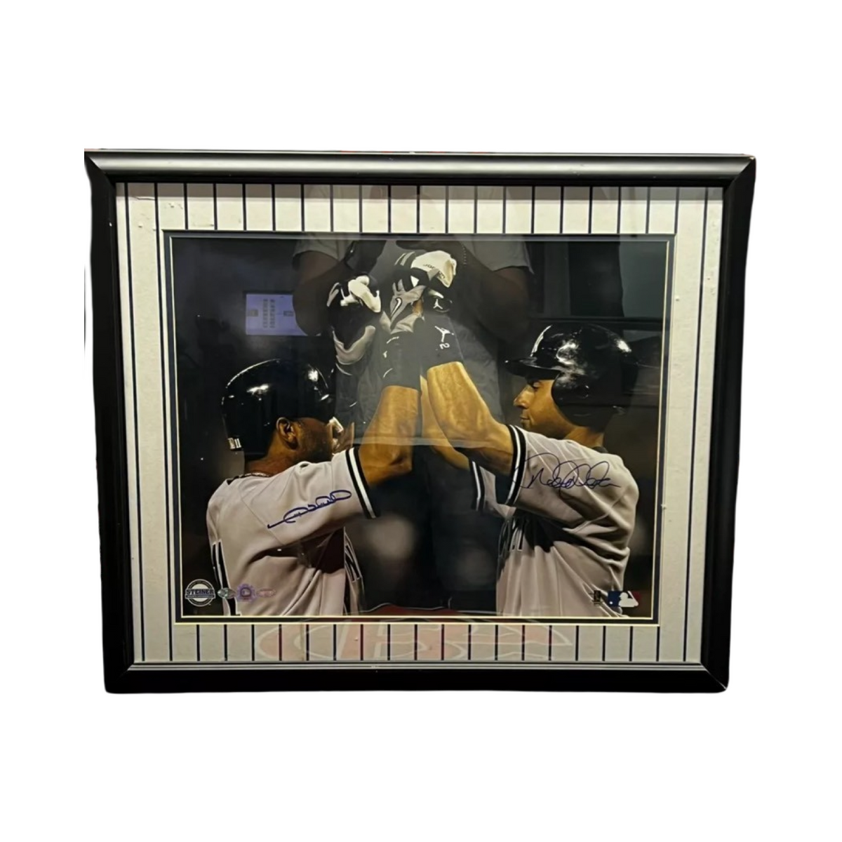 Derek Jeter & Gary Sheffield Autographed New York Yankees Framed 16x20 Steiner product image 1, provided for visual