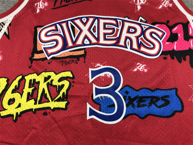 Allen Iverson Philadelphia 76ers Graffiti Jersey made by product image 3
