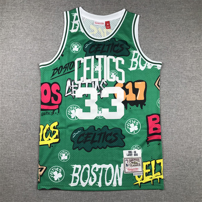 Larry Bird Boston Celtics Graffiti Jersey made by Mitchell product image 2