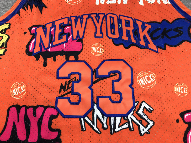 Patrick Ewing New York Knicks Graffiti Jersey made by product image 3