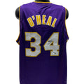 Shaquille O’Neal Autographed Los Angeles Lakers Purple Jersey Beckett product image 1, provided for visual reference and