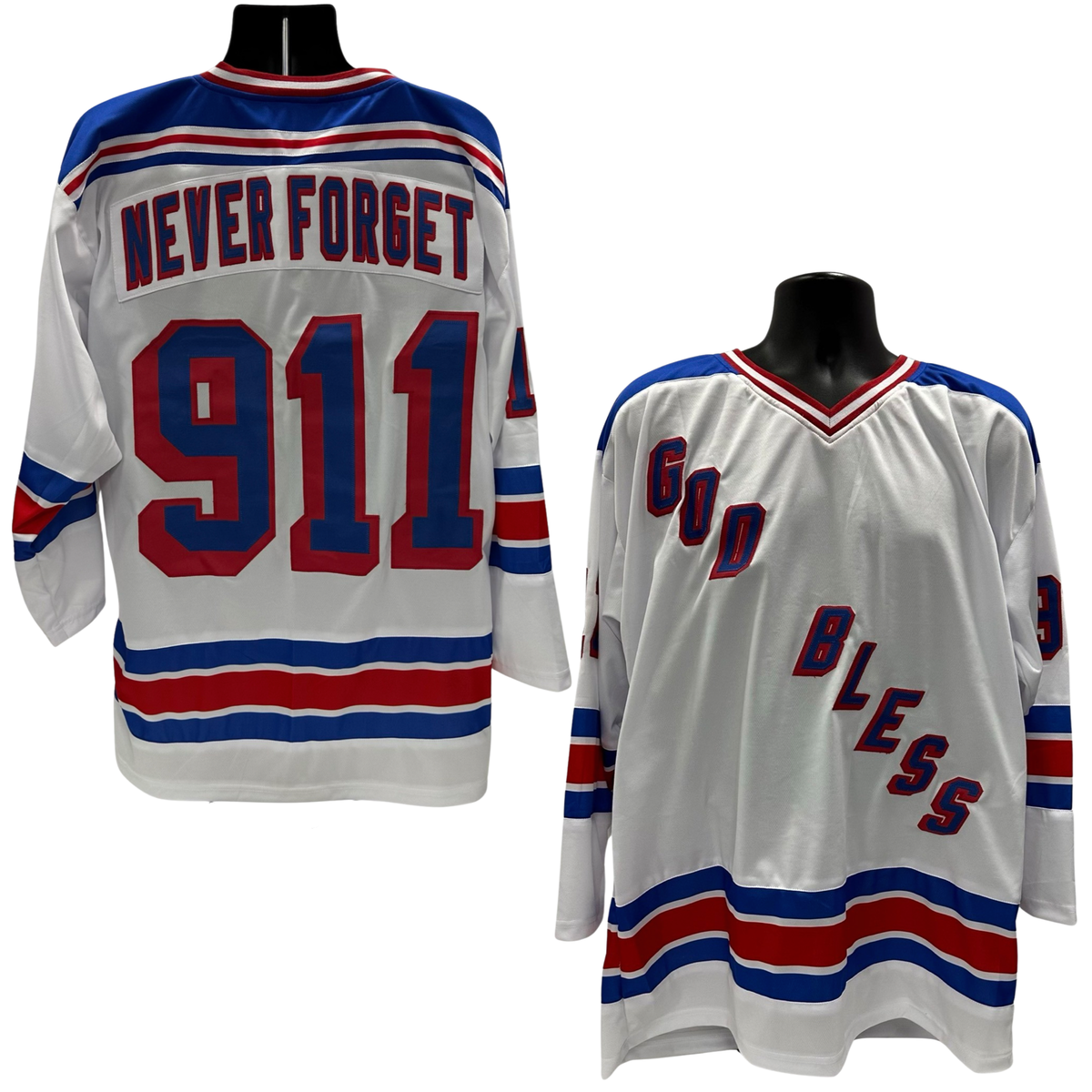 New York Rangers White Never Forget Jersey - Medium product image 1, provided for visual reference and product detail review