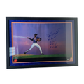 Doc Gooden Autographed New York Mets Nike Dr K Card 28x40 Photo 84 ROY, 85 Cy, 86 WS Champs Inscriptions Steiner CX - Framed