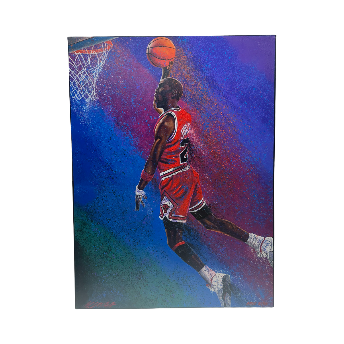 Michael Jordan Chicago Bulls Canvas William Lopa Art LE /23 product image 1, provided for visual reference and product