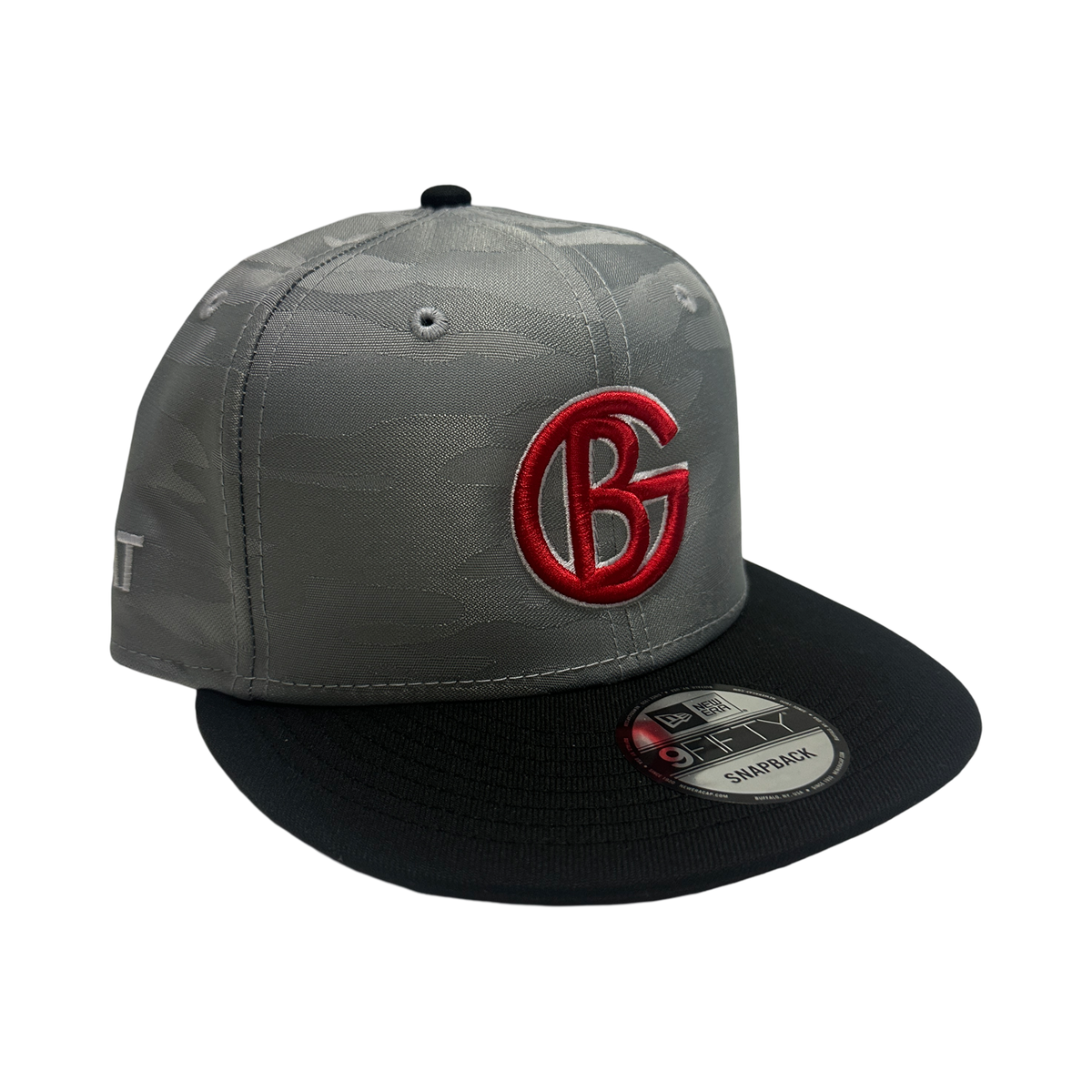 Be Great Give Back New Era Grey Camo Snapback Hat product image 1, provided for visual reference and product detail review
