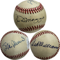 Joe DiMaggio, Ted Williams & Stan Musial Autographed American League Baseball JSA product image 1, provided for visual