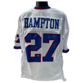 Rodney Hampton Autographed New York Giants White Jersey Bleed Blue, SB XXV Champs 1991 Inscriptions Steiner CX product image