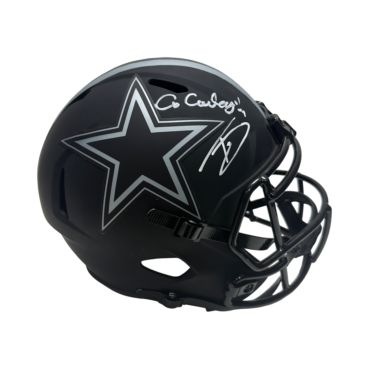 Trevon Diggs Autographed Dallas Cowboys "Go Cowboys" Inscribed Eclipse Replica Helmet Beckett product image 1, provided for