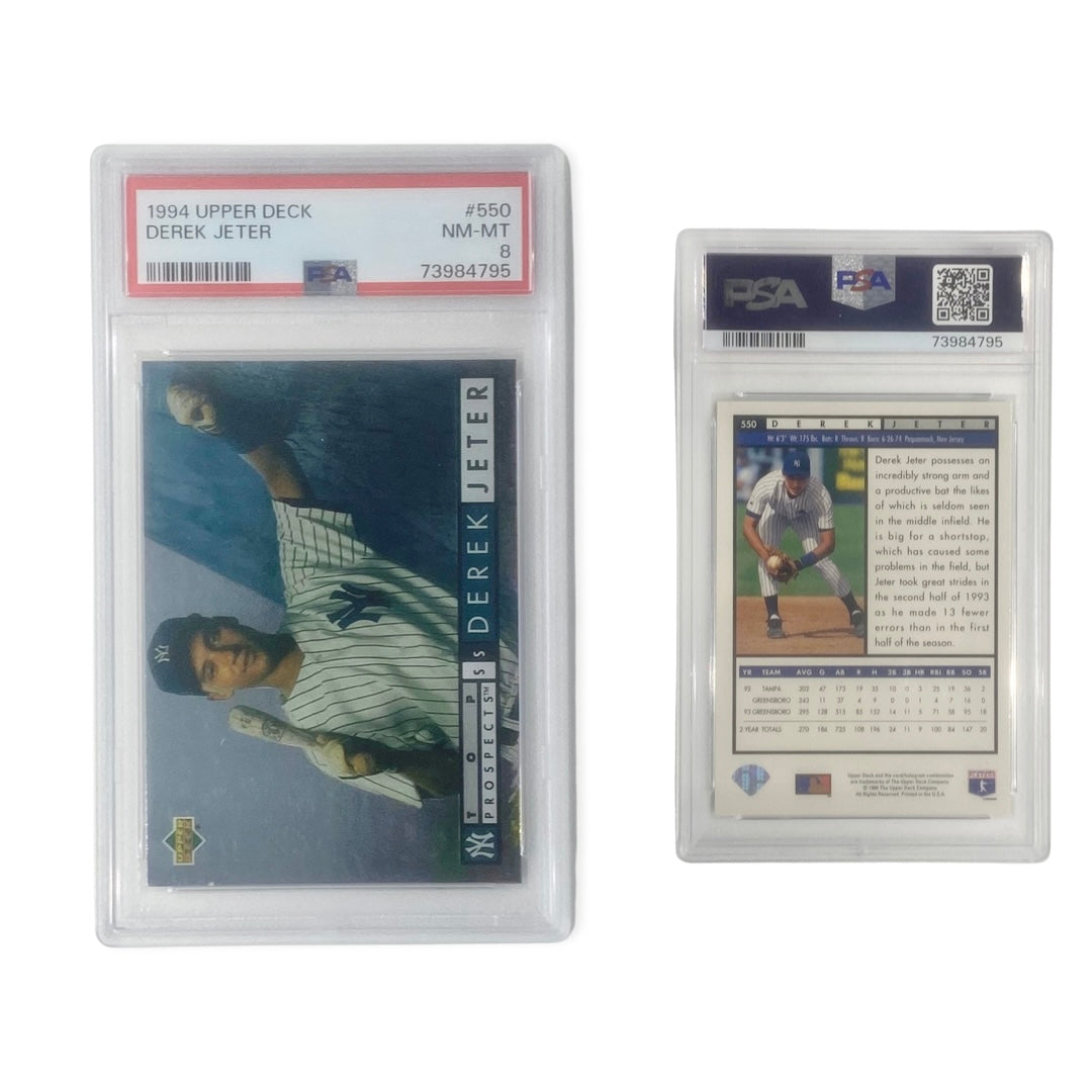 1994 Derek Jeter Upper Deck #550 PSA NM-MT 8 product image 1, provided for visual reference and product detail review