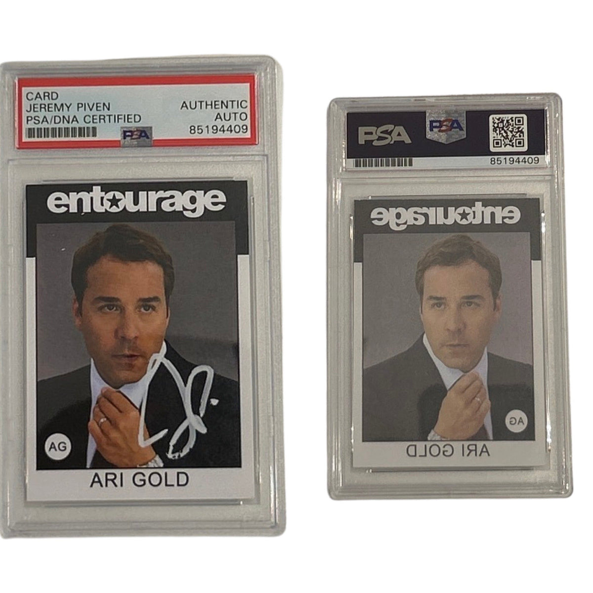 Jeremy Piven Autographed Ari Gold Entourage Card Close Up White Ink PSA Auto Authentic product image 1, provided for visual