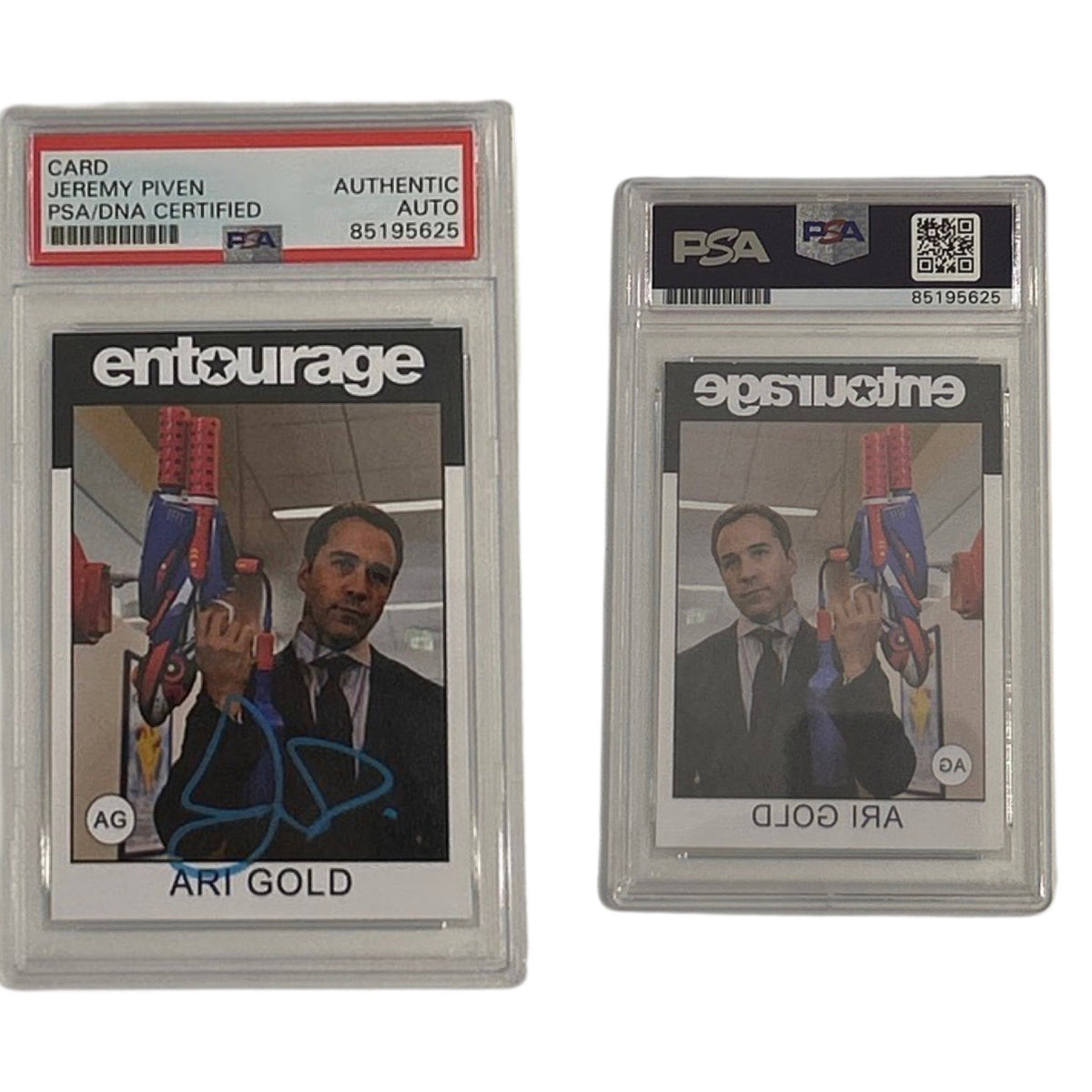 Jeremy Piven Autographed Ari Gold Entourage Card Water Gun Blue Ink PSA Auto Authentic product image 1, provided for visual