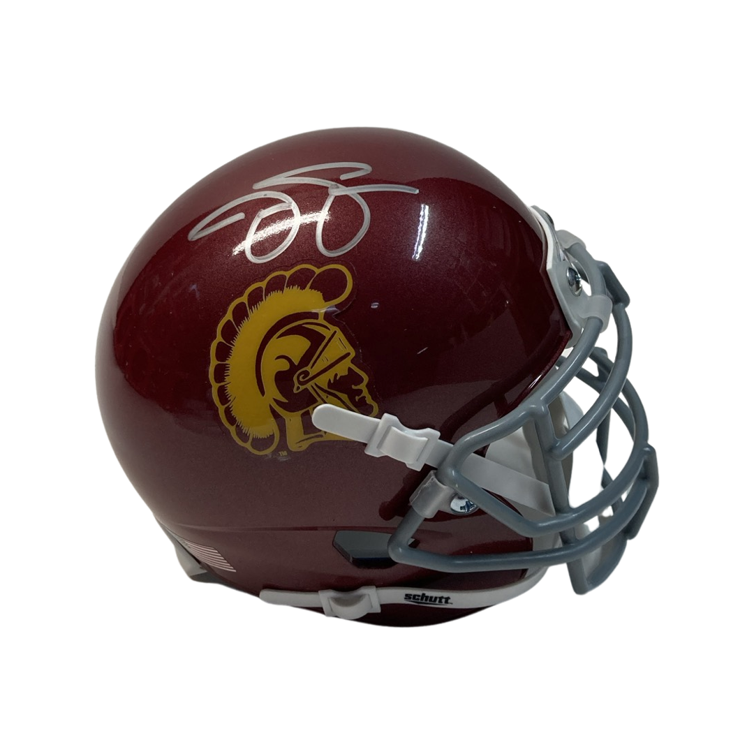 Jason Sehorn Autographed USC Trojans Mini Helmet JSA product image 1, provided for visual reference and product detail review