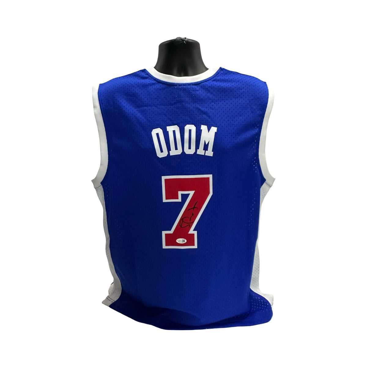 Lamar Odom Autographed Los Angeles Clippers Blue Authentic Swingman Mitchell & Ness Jersey JSA product image 1, provided for