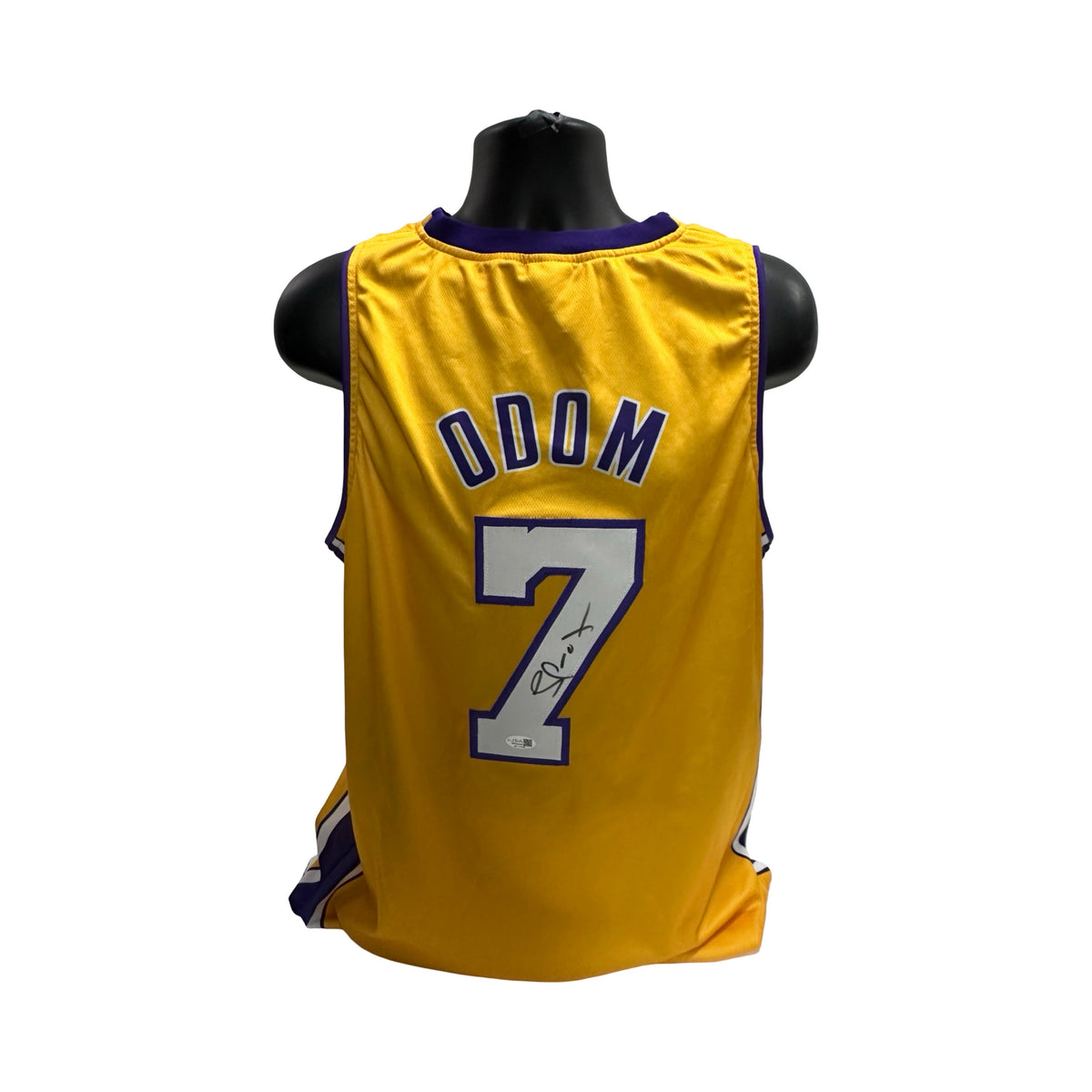 Lamar Odom Autographed Los Angeles Lakers Yellow Custom Jersey JSA product image 1, provided for visual reference and