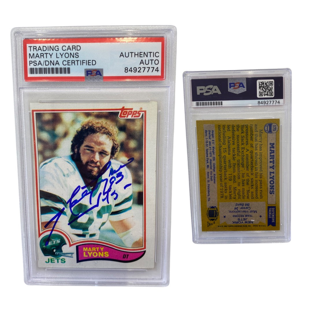 1982 Marty Lyons Topps #175 Autographed PSA Auto Authentic product image 1, provided for visual reference and product detail