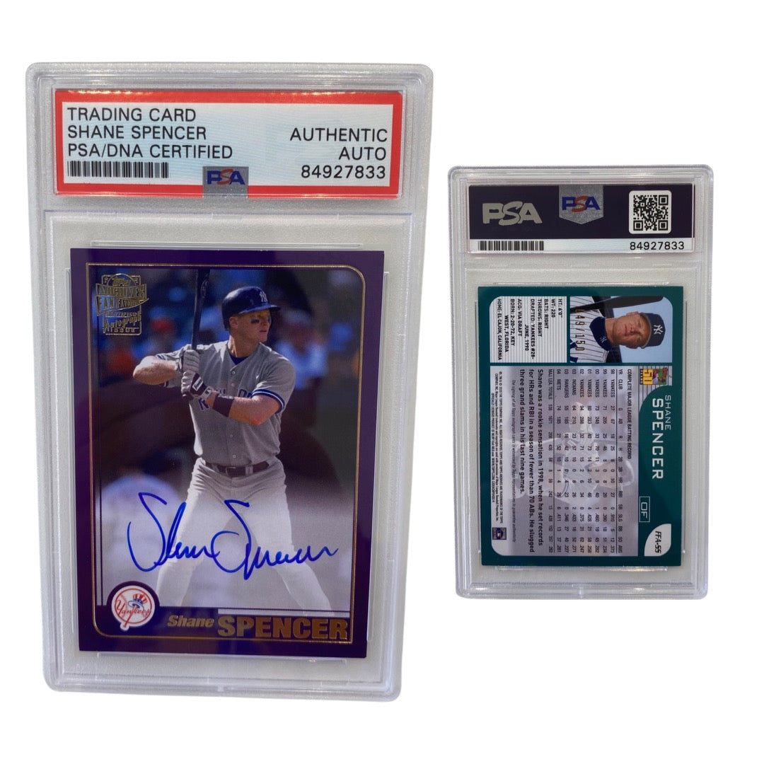 2020 Shane Spencer Topps Archives Fan Favorites Certified Autograph Issue Purple -150 #55 Autographed PSA Auto Authentic