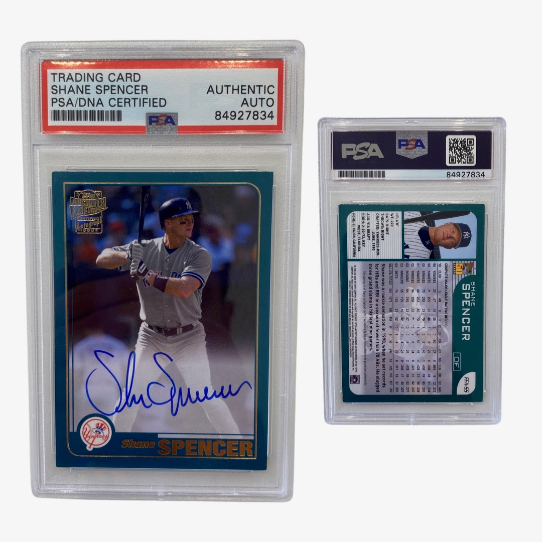 2020 Shane Spencer Topps Archives Fan Favorites Cartified Autograph Issue Green #55 Autographed PSA Auto Authentic product