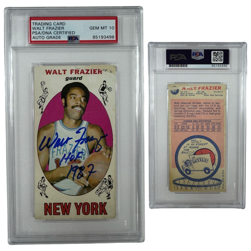 1969-70 Walt Clyde Frazier Autographed Topps #98 HOF 1987 Inscription PSA Auto GEM MT 10 product image 1, provided for