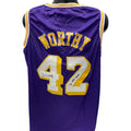 James Worthy Autographed Los Angeles Lakers Purple Jersey 3x NBA Champ Inscription PSA product image 1, provided for visual