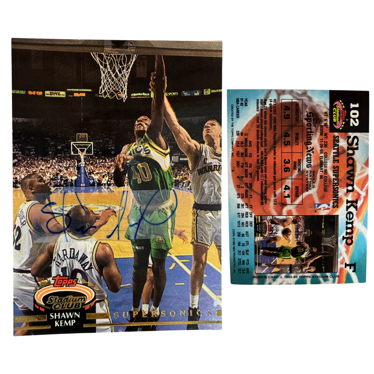 Shawn Kemp Autographed Sticker Card product image 1, provided for visual reference and product detail review